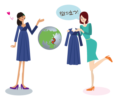 古着deワクチンの流れ-大切にしていた衣類・バッグ・靴・服飾雑貨を有効活用