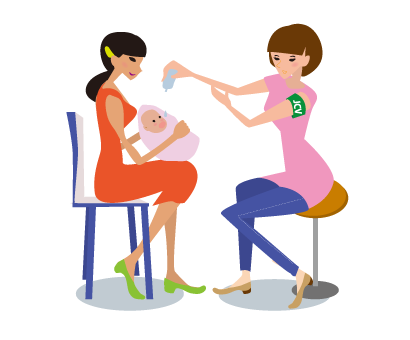 古着deワクチンの流れ-国際貢献