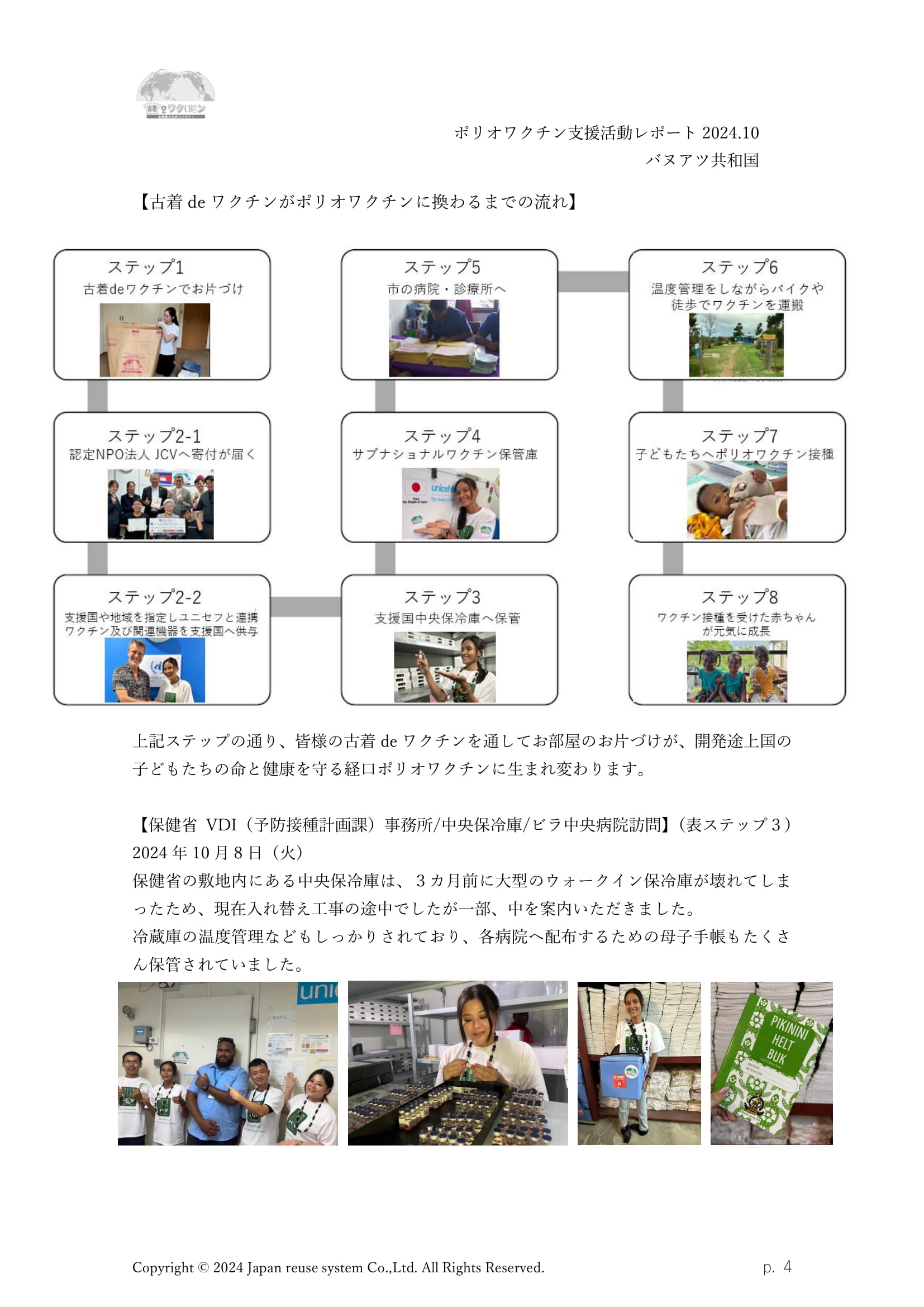 バヌアツ共和国ポリオワクチン支援活動2024-04